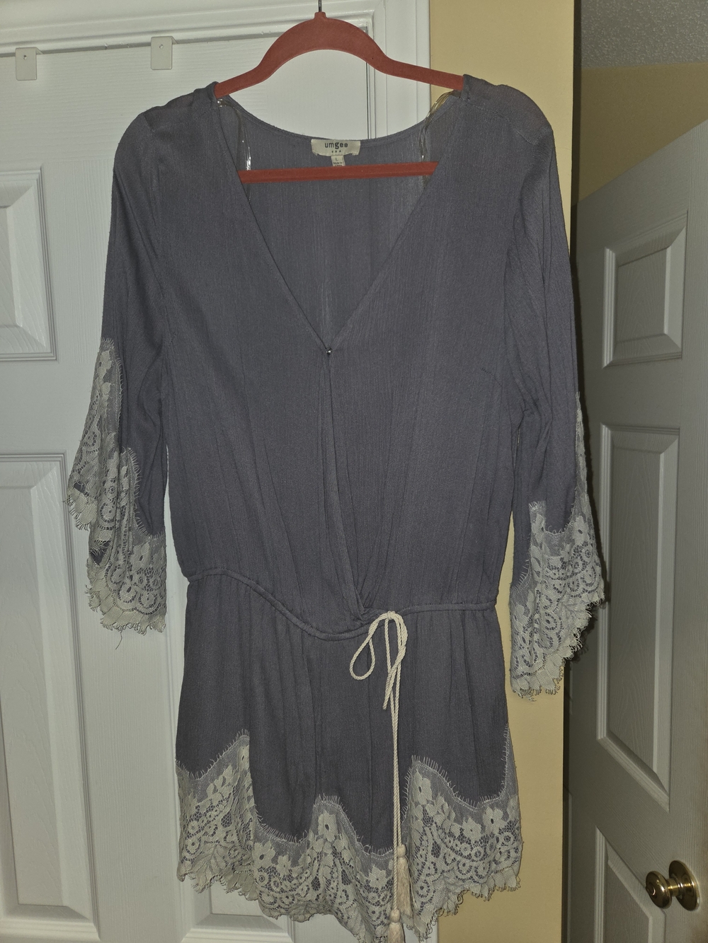 Umgee Muted Slate Blue Romper
